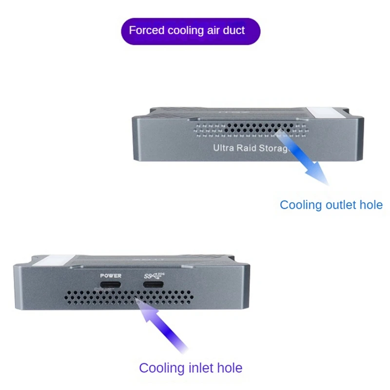 ITGZ M.2 NVME SSD RAID   HDD ָ Ʈ ̽ ϵ ũ ڽ   ϵ ̺ Ŭ TYPE-C, USB3.2, GEN2X2, 20Gbps