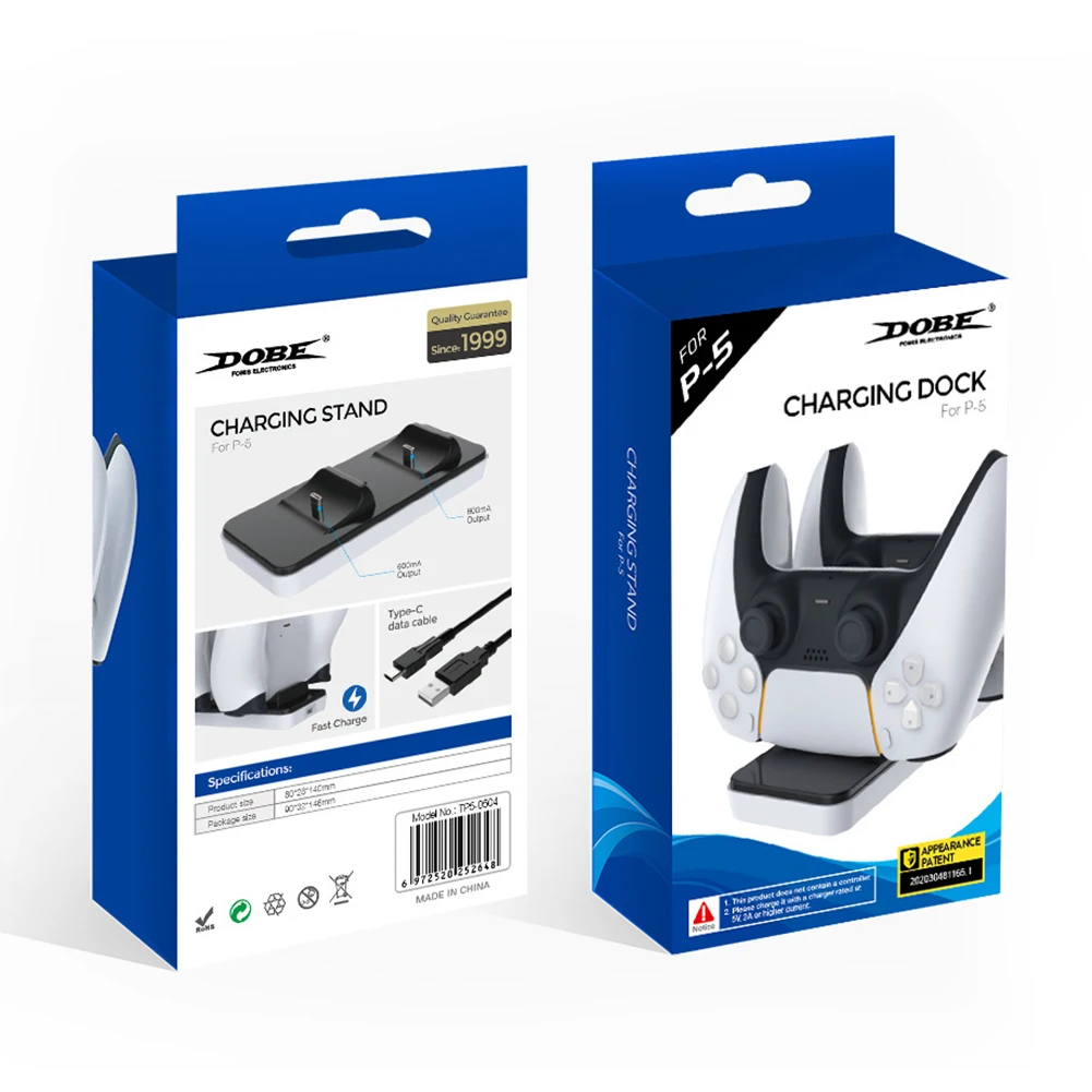 듀얼 USB C 충전 크래들, 듀얼 센스 컨트롤러 충전기, USB 케이블 포함