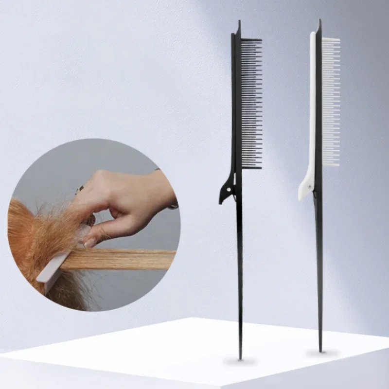 

Point-tail Highlight Comb High-gloss Comb Point-tail Plastic Combs Hair Salon Color Brush Styling Comb Tool Weave With Hair Clip