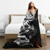 Carry On My Wayward Son Blanket Cover Flannel Supernatural Movie Symbols Ultra-Soft Throw Blanket for Airplane Travel Bedspread 3