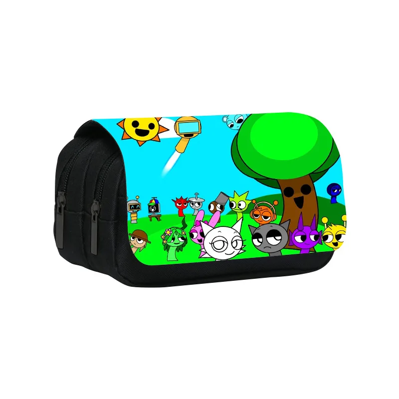 New Sprunki  Pencil Case Classic School Pen Bag for Student Large Storage Students School Gift Pencil Box 3