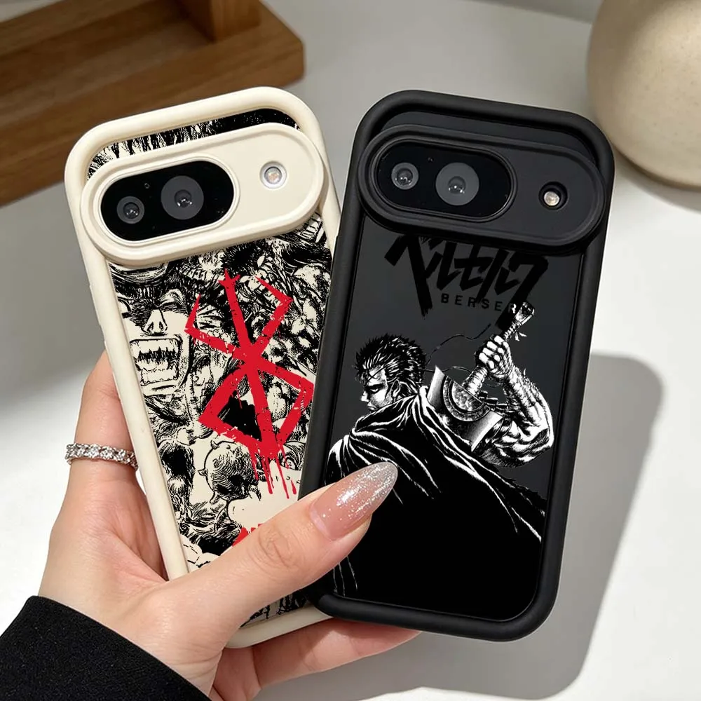 B-Berserk Anime Silicone Phone Case with Eye Ladder Design