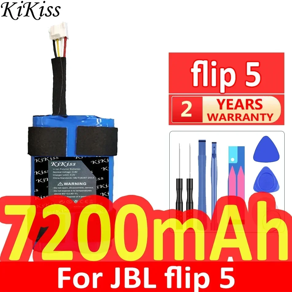 Batteria Potente Kikiss Da 7200Mah Per Jbl Flip 5 Flip5