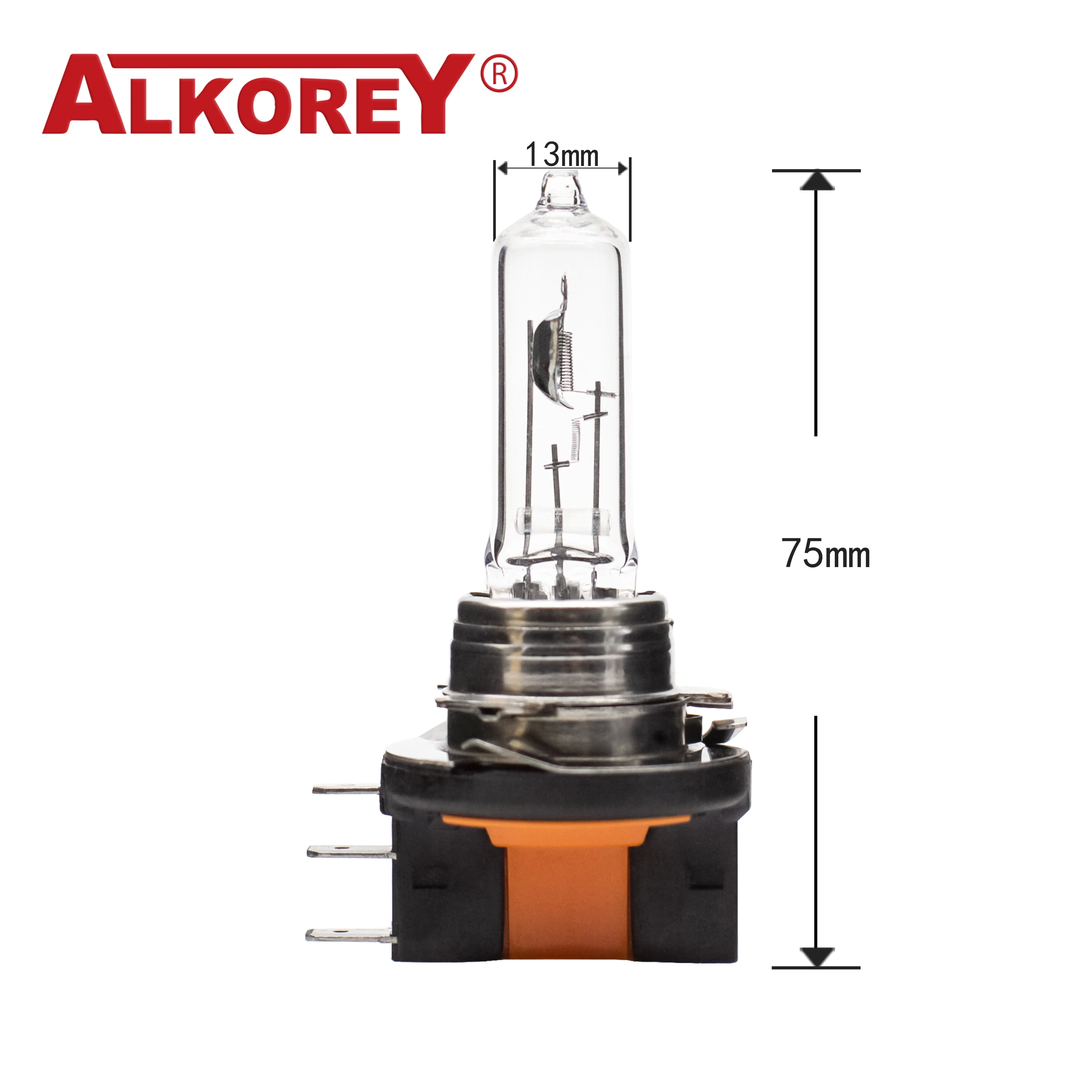 Alkorey 2PCS H15 12V 15/55W Clear Auto Headlight Bulbs Warm White 3350K Car Lights Driving Lamp Halogen Lamps 5