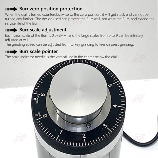 Sboly SYCG-3368 Conical Burr Professional-Grade Ceramic Grinding Core  Electrical Burr 15-Setting Coffee Grinder for 2-12 Cups - AliExpress