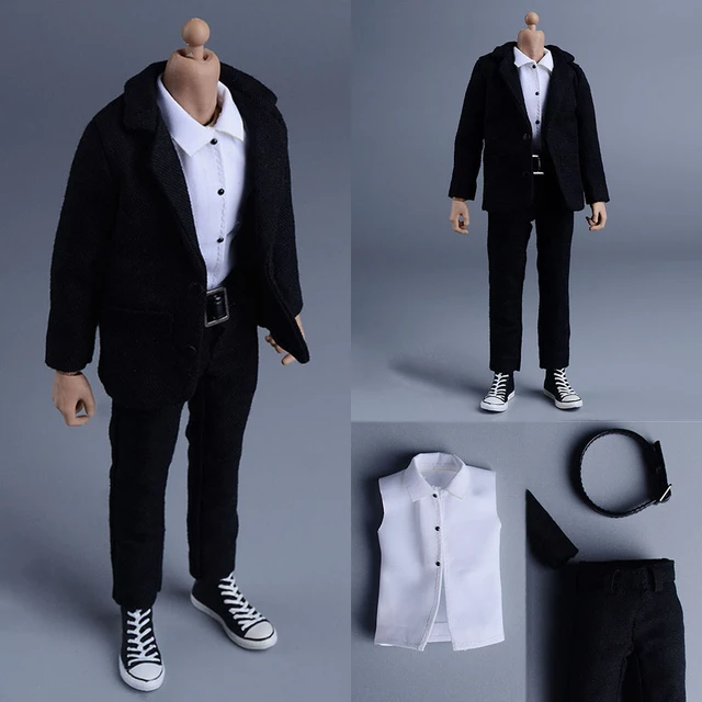 1/12 Scale Male Business Suit Formal Clothes Set Shirt Coat Belt Trousers  Accessories Model Fit 6 inches Action Figure Body Doll - AliExpress