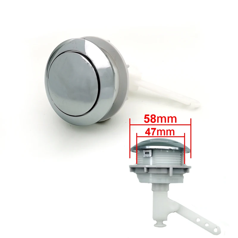Water Saving toilet Single Press Tank button Vintage Universal Round Push Switch Rod Toilet Button