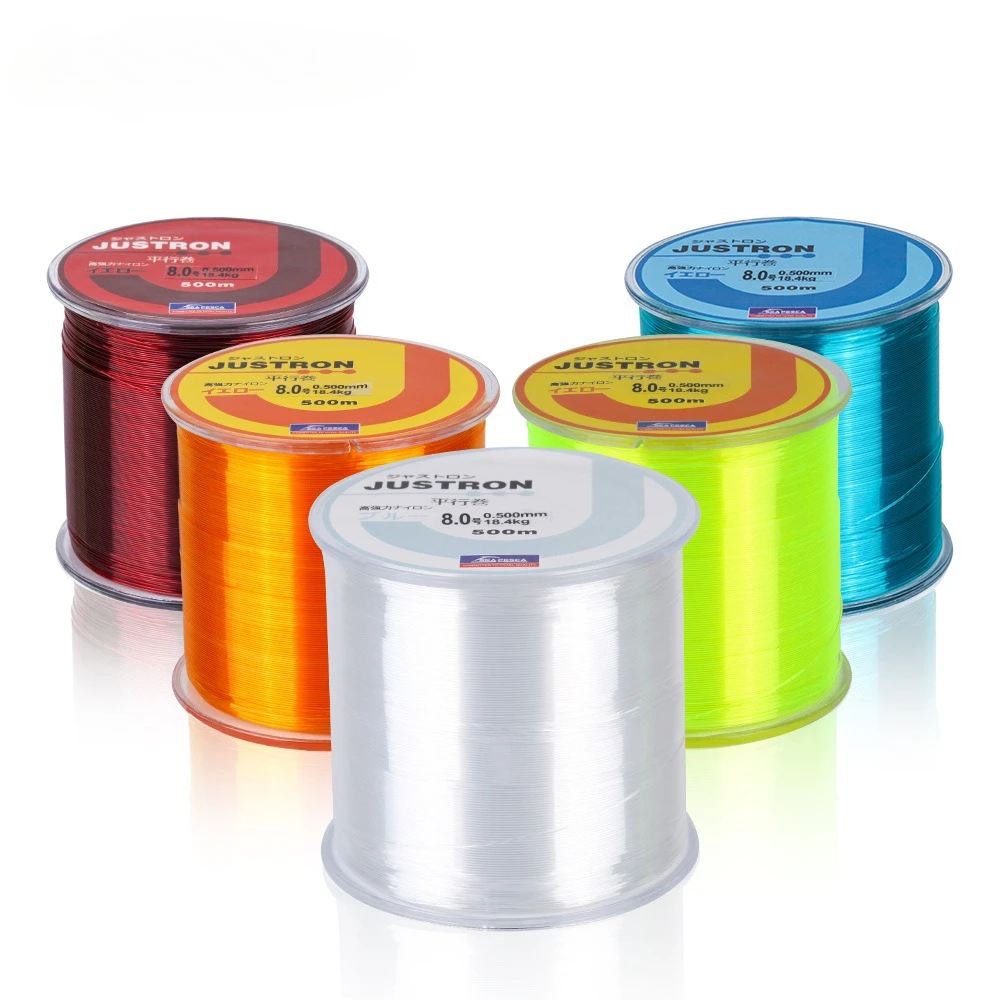 Ligne de pêche nylon 500m colorée bobine parallèle - Pour pêche du bord et pêche rocheuse