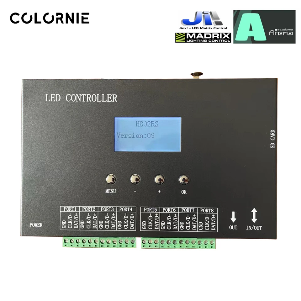 Reolume H802rs Artnet To SPI/DMX512 Pixel Controller 8160