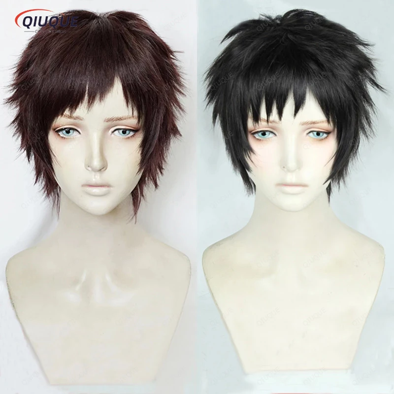 

My Hero Academia Overhaul Kai Chisaki Short Black Brown And Reddish Brown Heat Resistant Hair Cosplay Costume Wig + Wig Cap