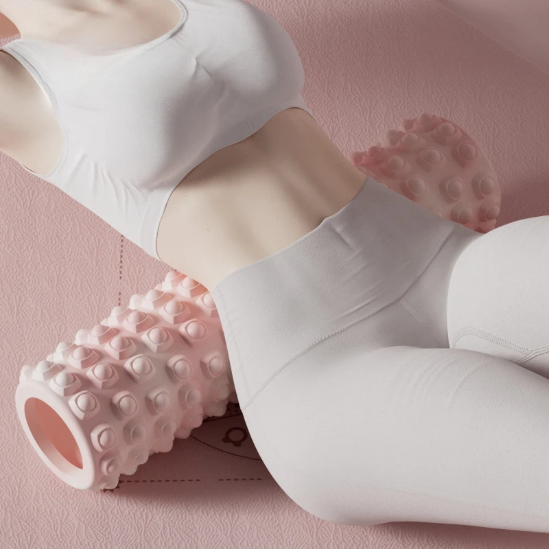 Foam Roller with Wolf Teeth Stick Yoga Column EVA Langya Leg Hollow Rolling Roller for Back Muscle Fascia Relaxation Massager