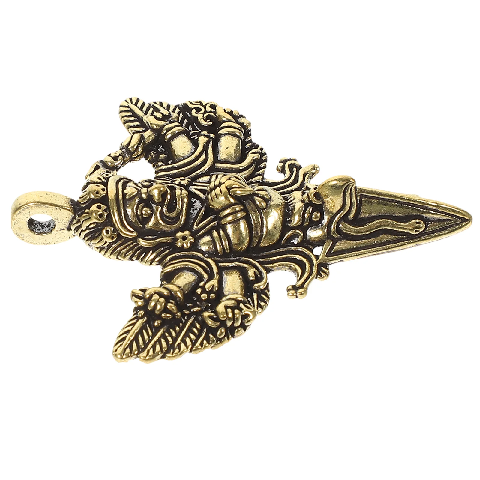 

Demon Pestle Buckle Hanging Vajra Decor Necklace Pendant Decorative Ornament Craft Brass Crafts Keychain Fob