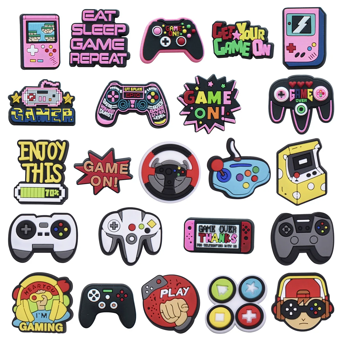 Game-Themed Shoe Charms for Crocs - Fun Sandal Accessories & Unique Shoe Decorations