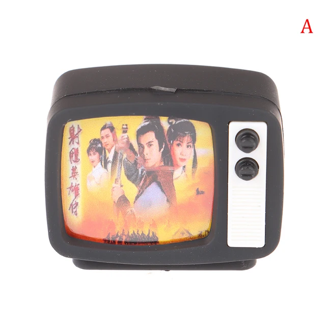 1:12 Doll House TV Remote Control Simulation Miniature Dollhouse Living Room Decoration Television Furniture Decor For Kids Gift 4