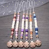 Personalized Name Baby Pacifier Chain Beech Wood Nipples Holder Clip Infant Teether Teething Chew Toys Anti-Drop Soother Chain 2