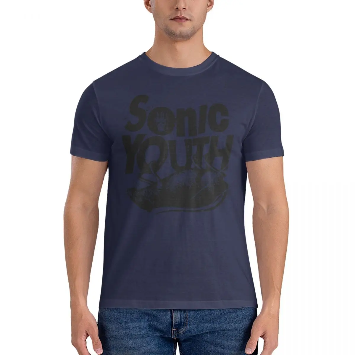 thumbnail image 1 of Camisetas de ciclismo para hombre Sonic Youth Leisure Camiseta de algodón Camiseta de manga corta con cuello redondo Ropa 6XL, 1 of 5