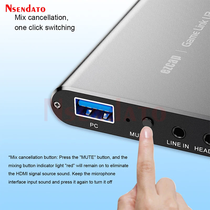 Ezcap371 USB3.0 HDMI UVC YUY2 Video Game Capture Card 4K 60hz 1080p 60fps HDMI Recorder Video Capture Live Streaming for PS5 PC
