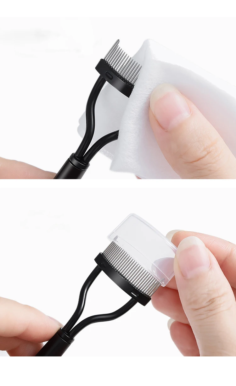Eyelash Curler 1PC Metal Eyelash Curler Lash Separator Foldable Eyelash Brush Comb Mascara Curl Beauty Makeup Lash Separator Cosmetic Tool