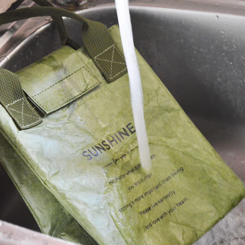 Paper Lunch Bag Waterproof Insulation Bag Lengthen and Thicken Aluminum Foil Japanese Handbag Office Worker Student Hot Sale