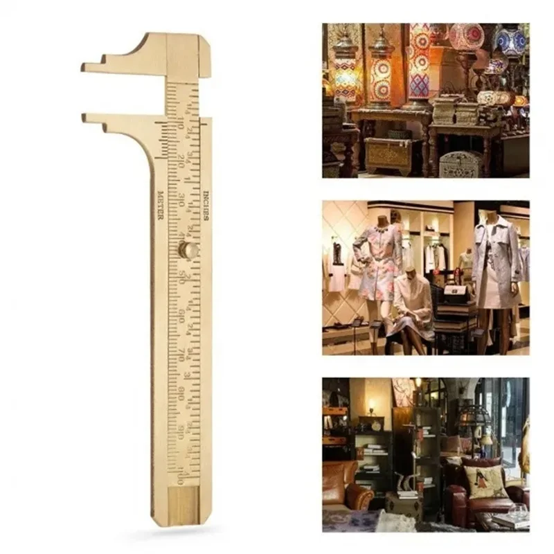 Description Picture 6 of itemBrass Vernier Caliper Gauge Double Scales Mm/inch 100mm Pocket Ruler Micrometer Sliding Gauge Ruler Measuring Tool