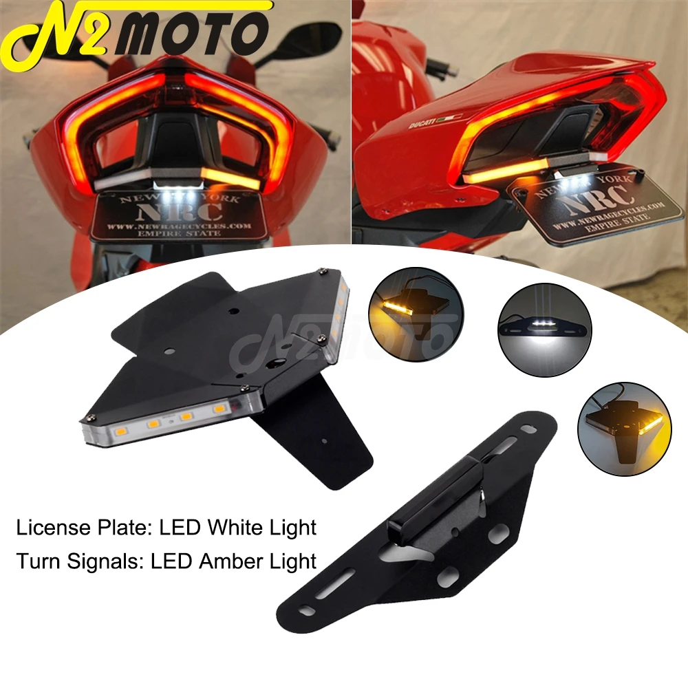 Led Turn Signals License Plate Holder Tail Tidy Fender Eliminator Kit