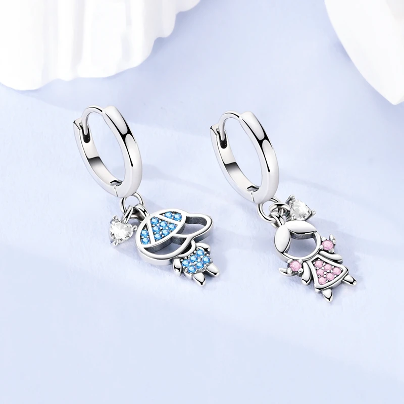 S376e7def00ea422e93982243c514cc2dm Hot Selling 925 Sterling Silver Pink Bow Butterfly Zircon Exquisite Earrings Suitable For Girls Charming Jewelry Gifts Mallzona