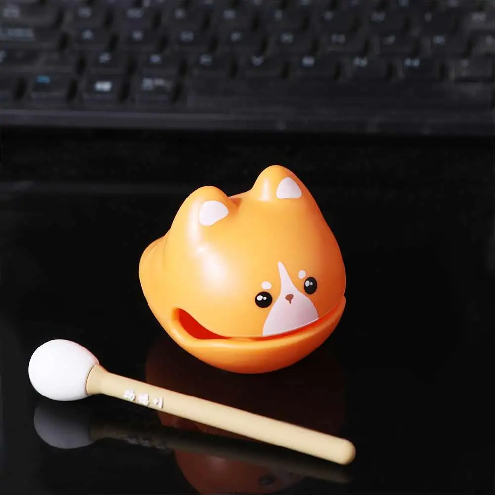 Animal Shape Small Wooden Fish Wooden Fish Percussion Wooden Carving Ornaments With Mallet Ornaments Percussion Instrument Gifts