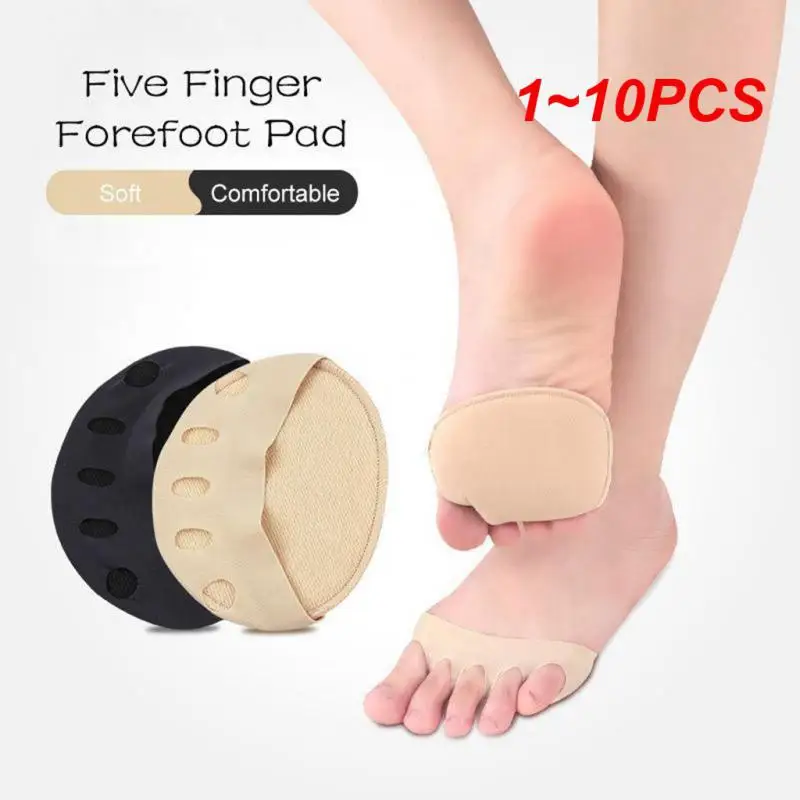 

1~10PCS Five Toes Forefoot Pads for Women's Shoes Sandals High Heels Half Insoles Foot Pain Care Slip Resistant Cushions Toe Pad