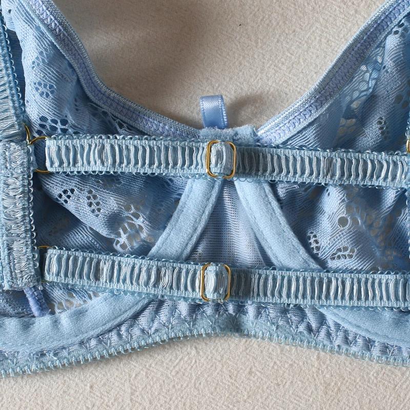 Ruffle trim detail with soft fabric edge and delicate lace texture