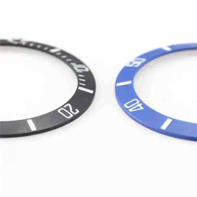 Mod Watch Parts 38mm Ceramic Digital Inclined Bezel Insert Ring Mouth Blue Luminous Fit for RLX GMT SUB Watch