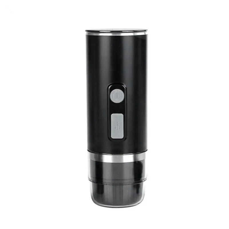 Portable Espresso Machine Suitable Camping Trips Hidden USB-C Port Charging Compatible Capsules and Ground Coffee