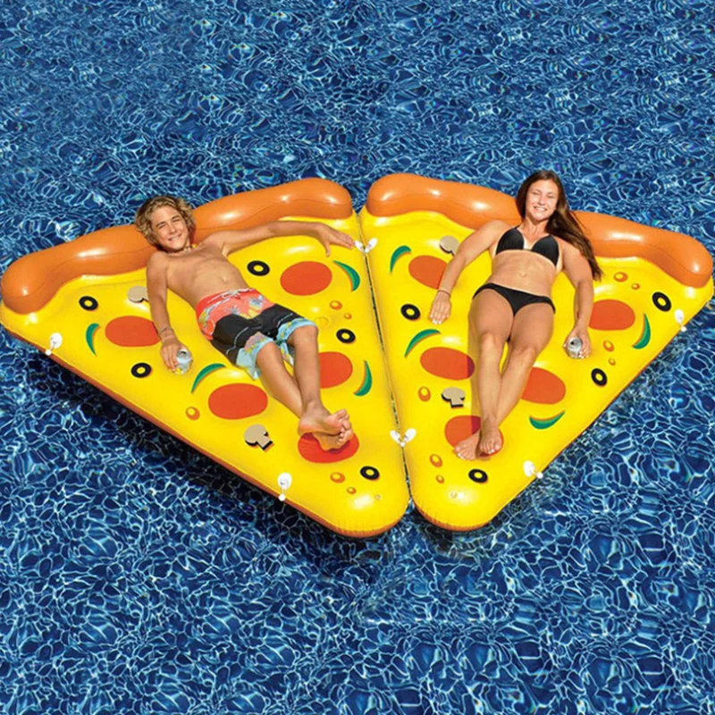 1pcs Large Size Inflatable Bed 2pcs Water Sleeve Pvc Inflatable Pizza