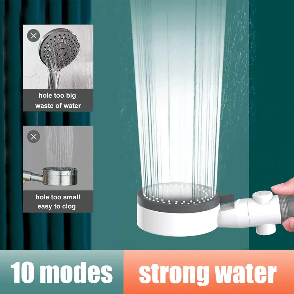 High-Pressure Filtered Handheld Showerhead with One-Key Water Control