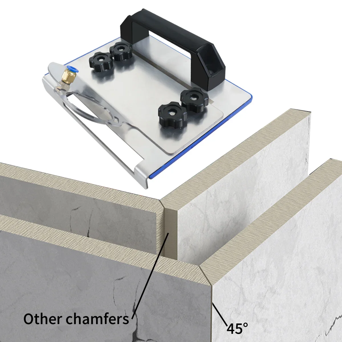 Tile Chamfering Tool 45 Degree Chamfer Cutting 45&deg; Angle Cutting Tile Ceramic Stone Angle Grinder Stand