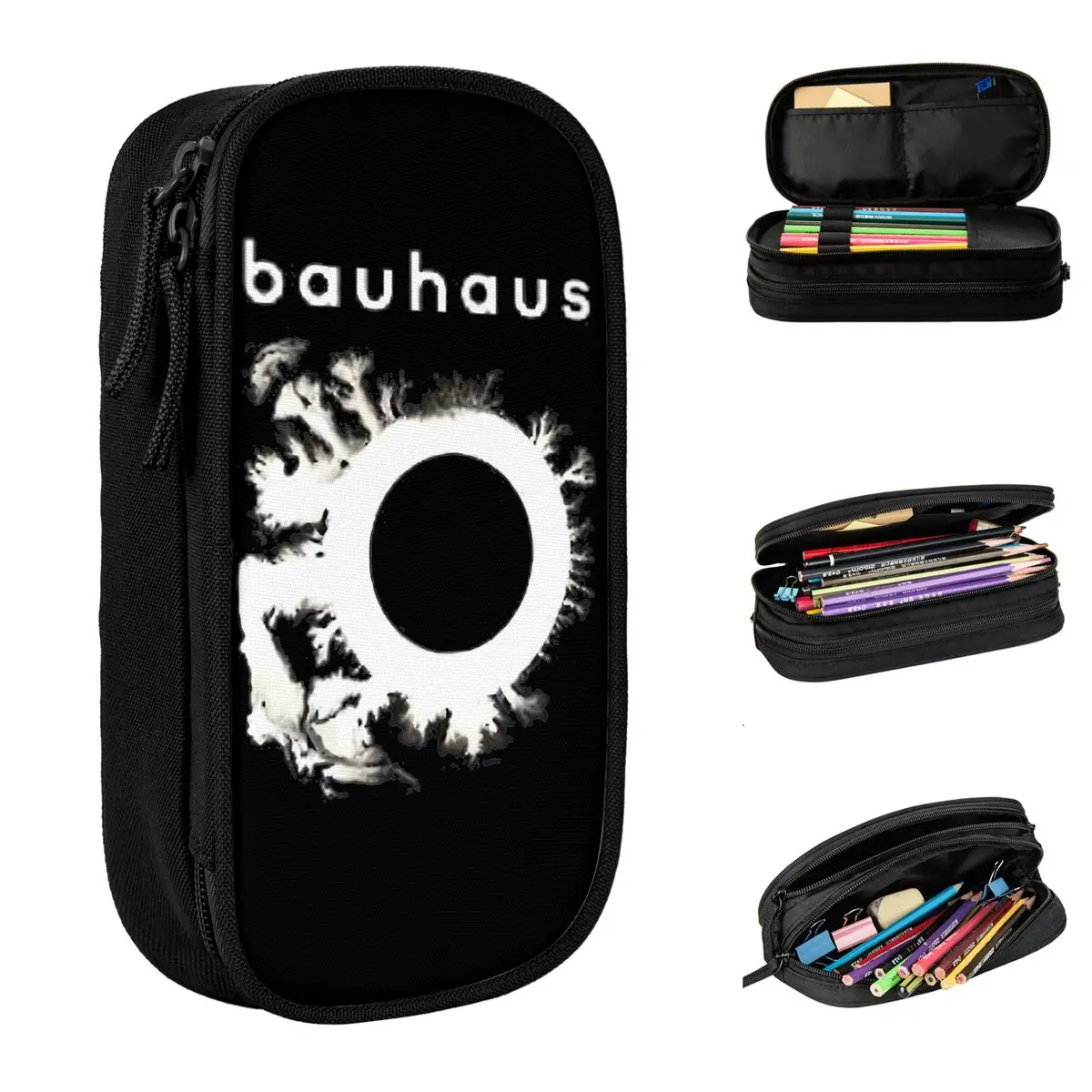 

Bauhaus Band Rock Music Merch Pen Box Large Capacity Office Supplies Pencil Case Stationery Gift