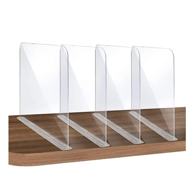 Divisori Organizzativi Per Armadio In Acrilico Trasparente - Separatori Mensole Per Vestiti - Foto 6