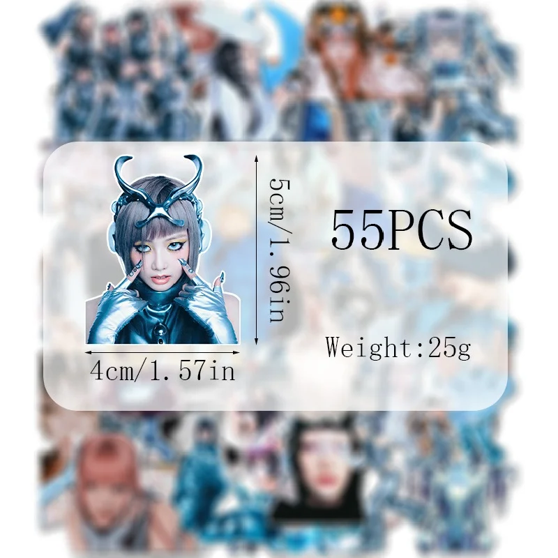 55개/세트 일본 아이돌 XG 신상 앨범 GALA 데코레이션 스크랩북 휴대폰 노트북 스티커 JURIN CHISA HARVEY JURIA HINATA COCONA 스티커