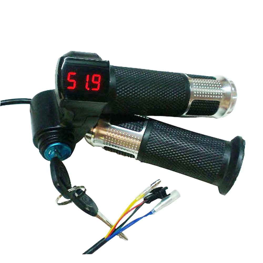 Universal E-Bike Throttle with LCD Power Display & Grip Controls