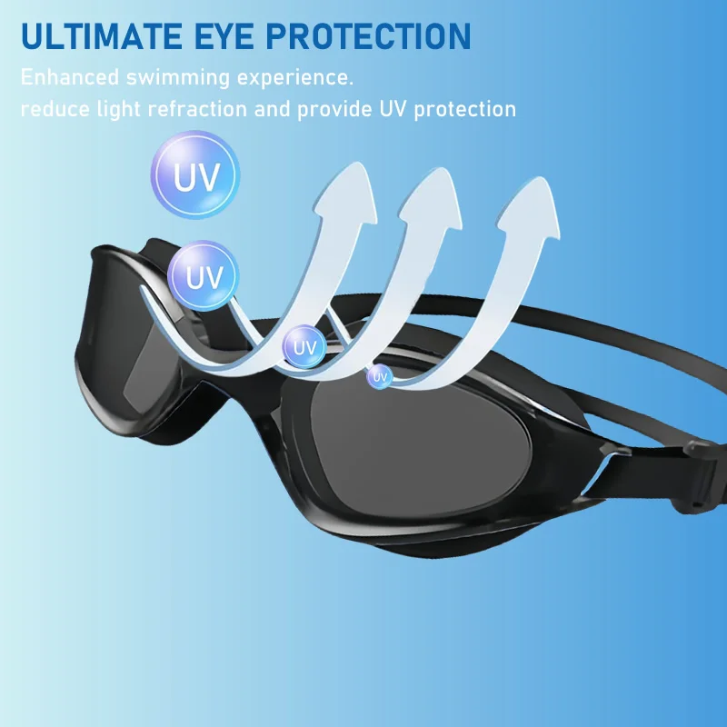 Professional Racing Swimming Goggles Men Women HD Anti Fog Bayer Lens Replaceable Nose Pad