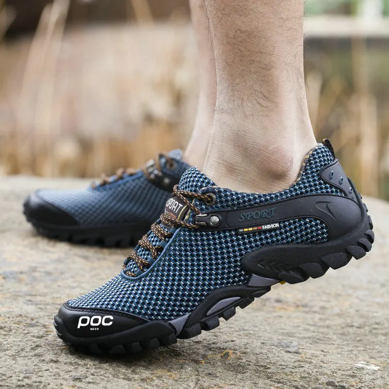 Zapatillas deportivas antideslizantes para hombre, calzado transpirable de  poliéster para bicicleta de montaña, Motocross y deportes al aire libre,  2023 - AliExpress