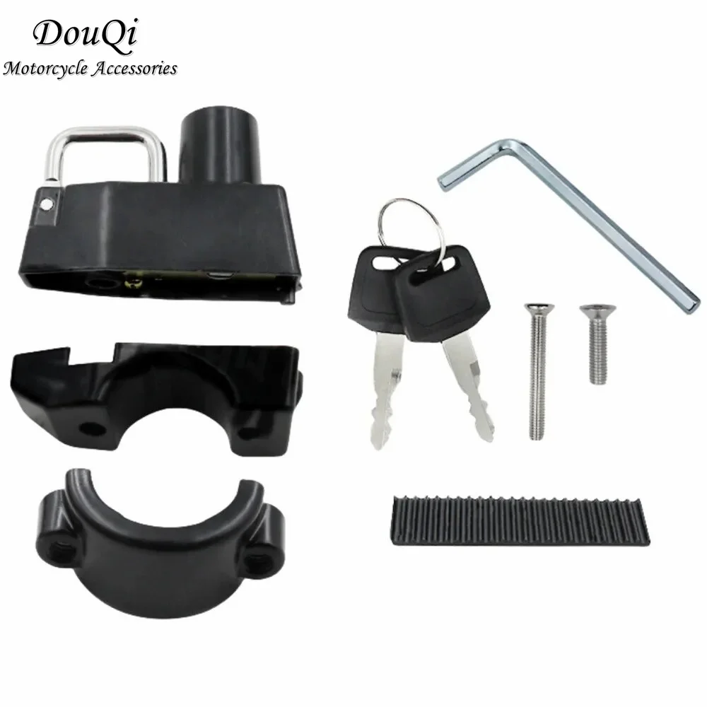 Motorcycle Helmet Lock Anti-Theft Bicycle Security Hook Up Locks Universal 22mm-26mm Handlebar Electric Motorbike Accessories dilong s134 luggage combination lock accessories universal buckle code latch replacement accessories security locks