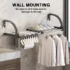 Portable Clothes Drying Rack for Balcony, Foldable Railings Windowsill, Retractable Radiator Cloth Airer,Folding Travel RV Rack 4