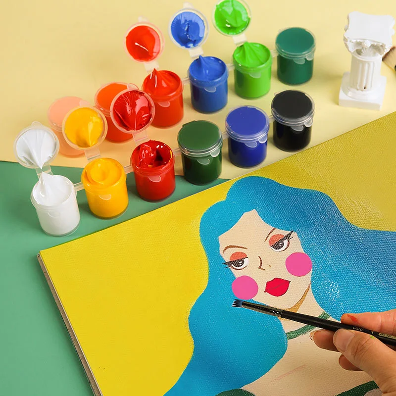 15ml 6 one-piece acrylic paint DIY hand-painted textile wall painting acrylic paint children painting graffiti hand-painted 5