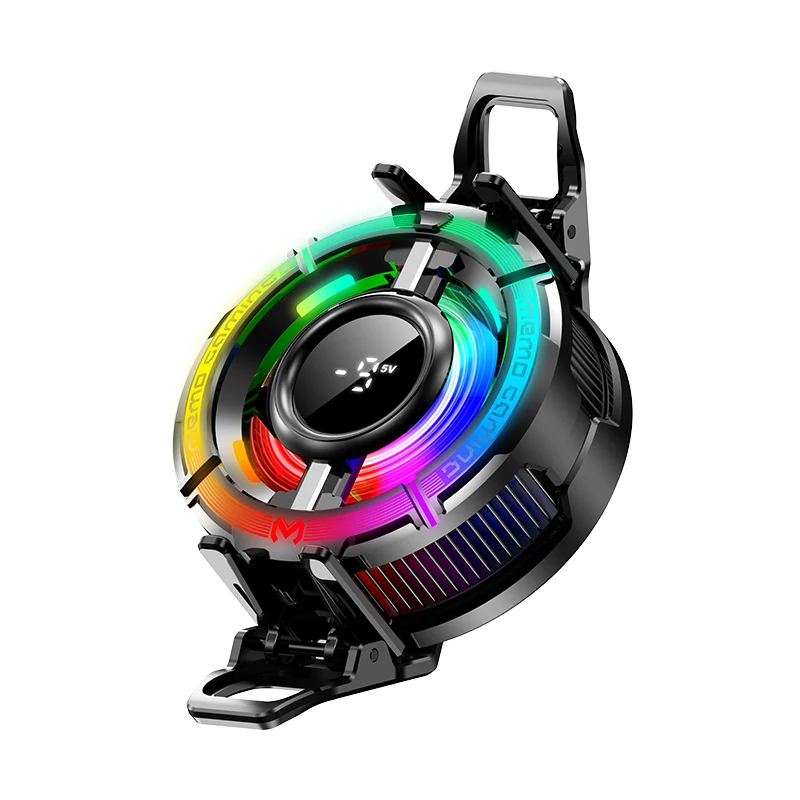 CX15 대형 화면 디스플레이 5V3A 반도체 휴대폰 쿨러 라디에이터 고출력 자석 냉각 RGB 조명 AI 온도 제어