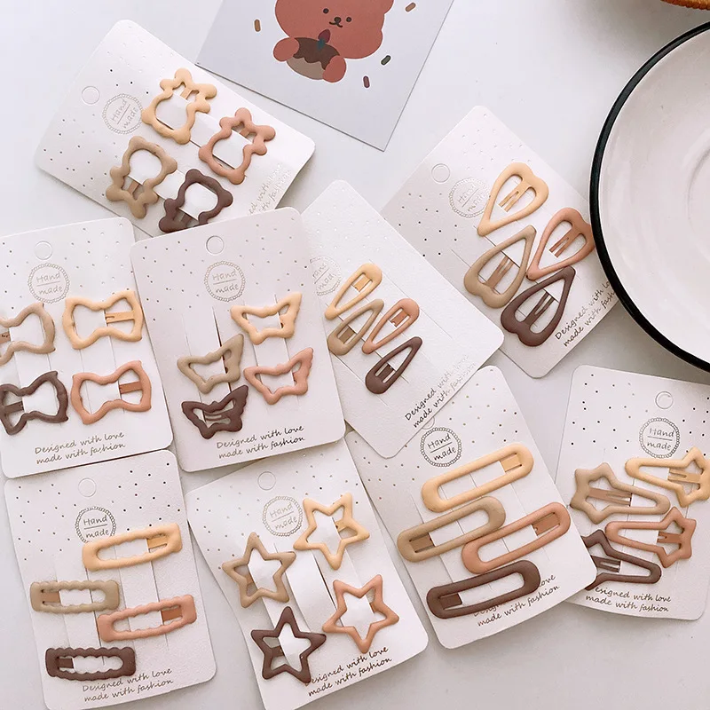 4pcs/set Children Hair Pins Clips Princess Little Girls Bow Star Cute Korean Barrettes Headband Kids Fashion Hair Accessories