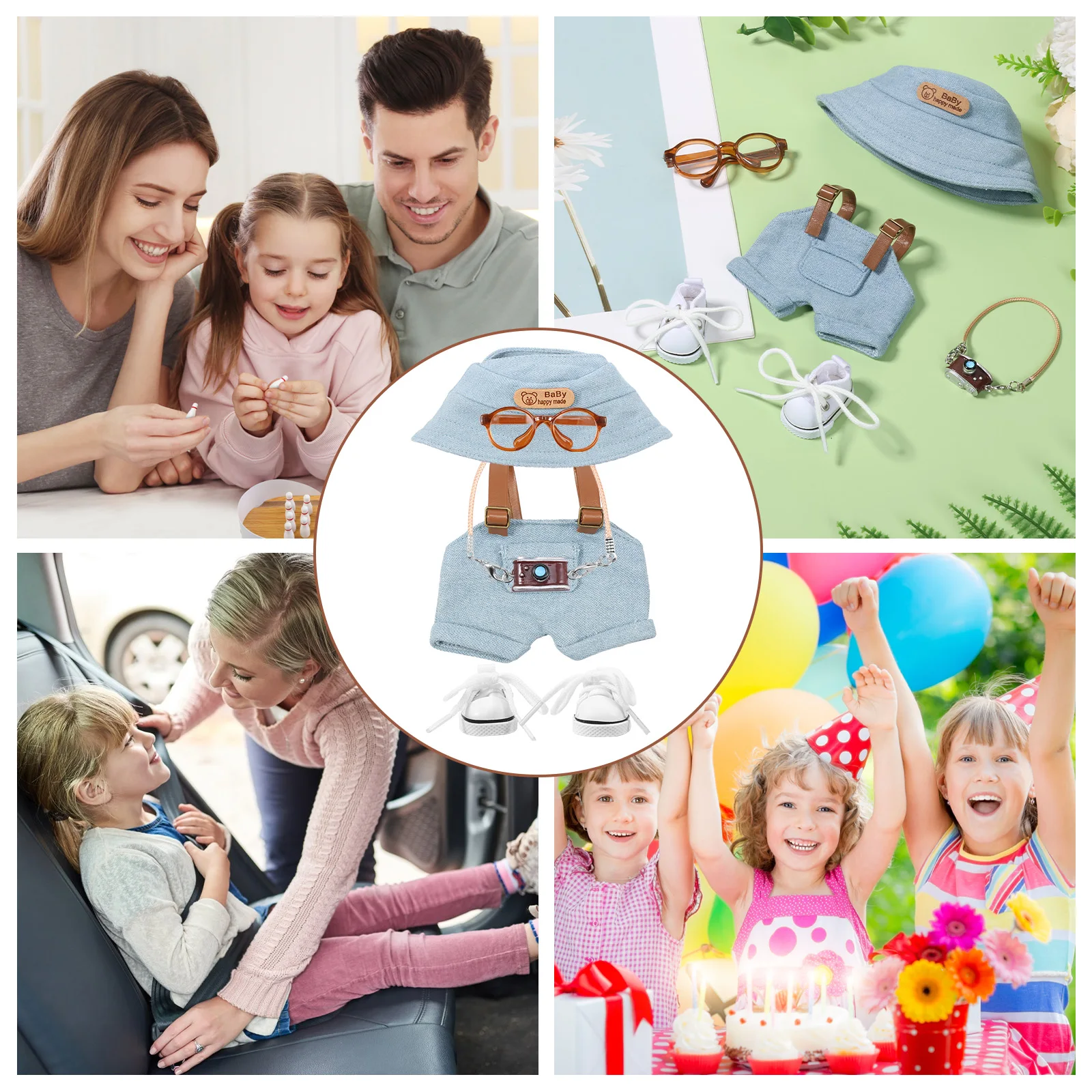 4/5 Pcs Doll Clothes Fashion Dolls Clothing Set Exquisite Dolls Clothing Accessories Kid DIY Toys Present for 15cm and 17cm Doll