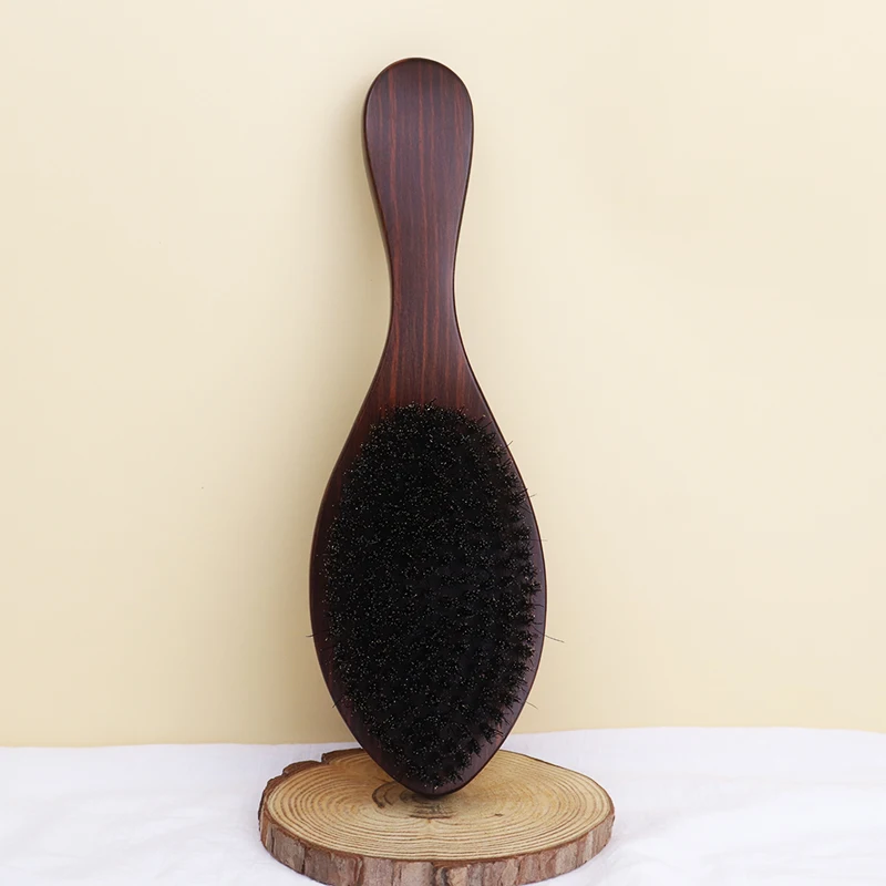 Men Afro Pro Wave Brush Curve 360 Wave Brush Bristles and Nylon Beard Styling Brush 3