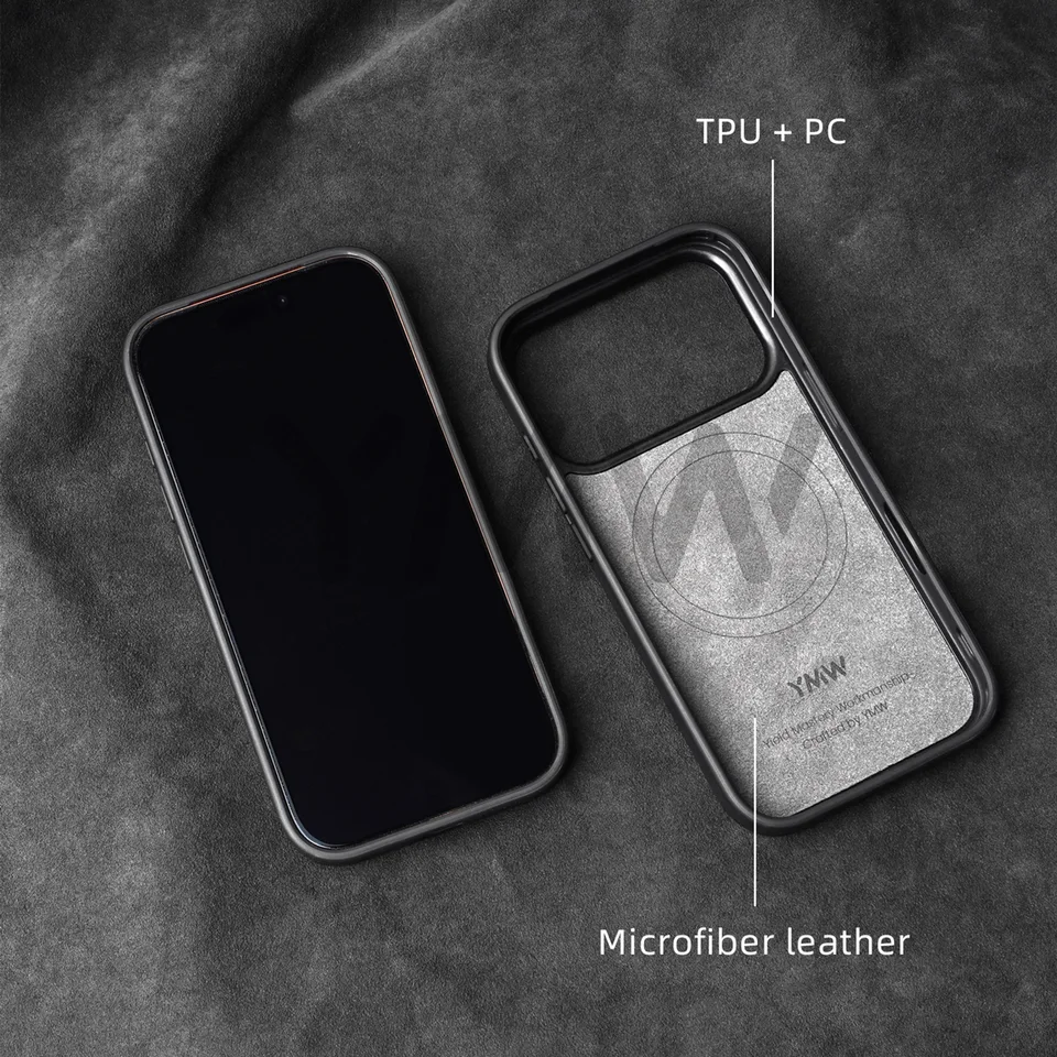 YMW アルカンターラ iPhone 17 16 15 14 Pro Max用ケース スーパーカー