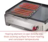 Gourmet Precision Electric Griddle, Indoor Grill, 200 sq. in, Nonstick Coating, Advanced Temperature Control, Stainless Steel, R 2