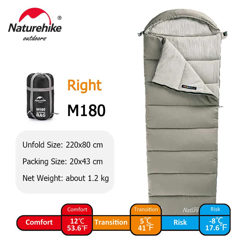 Naturehike Sleeping Bag M180 Lightweight Sleeping Bag M300 Double Camping Sleeping Bag M400 Machine 